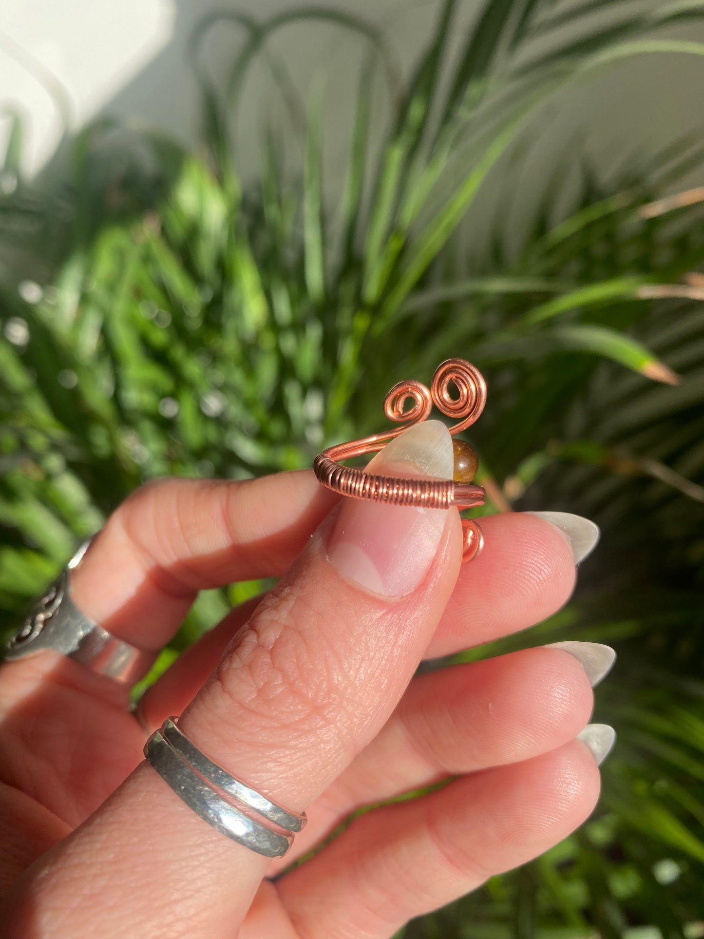Copper Tigers Eye Swirly Ring🐅