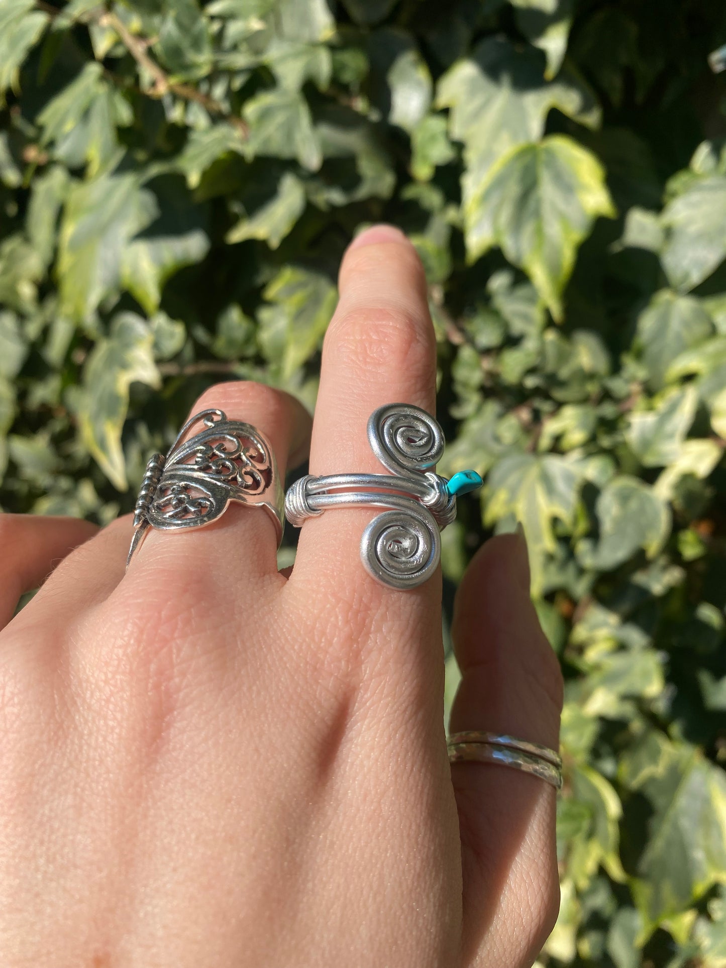 Crystal Spiral Ring