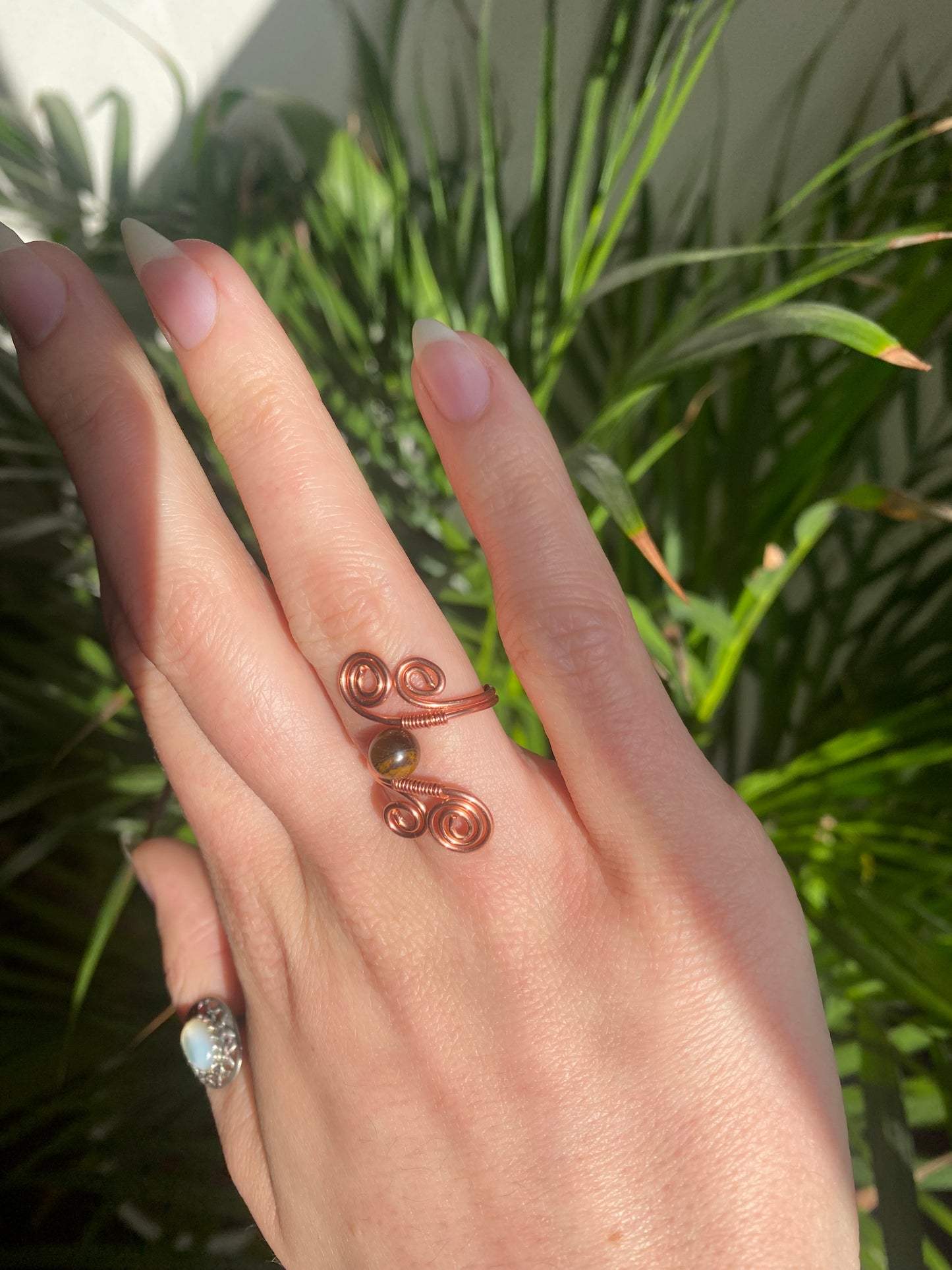 Copper Tigers Eye Swirly Ring🐅
