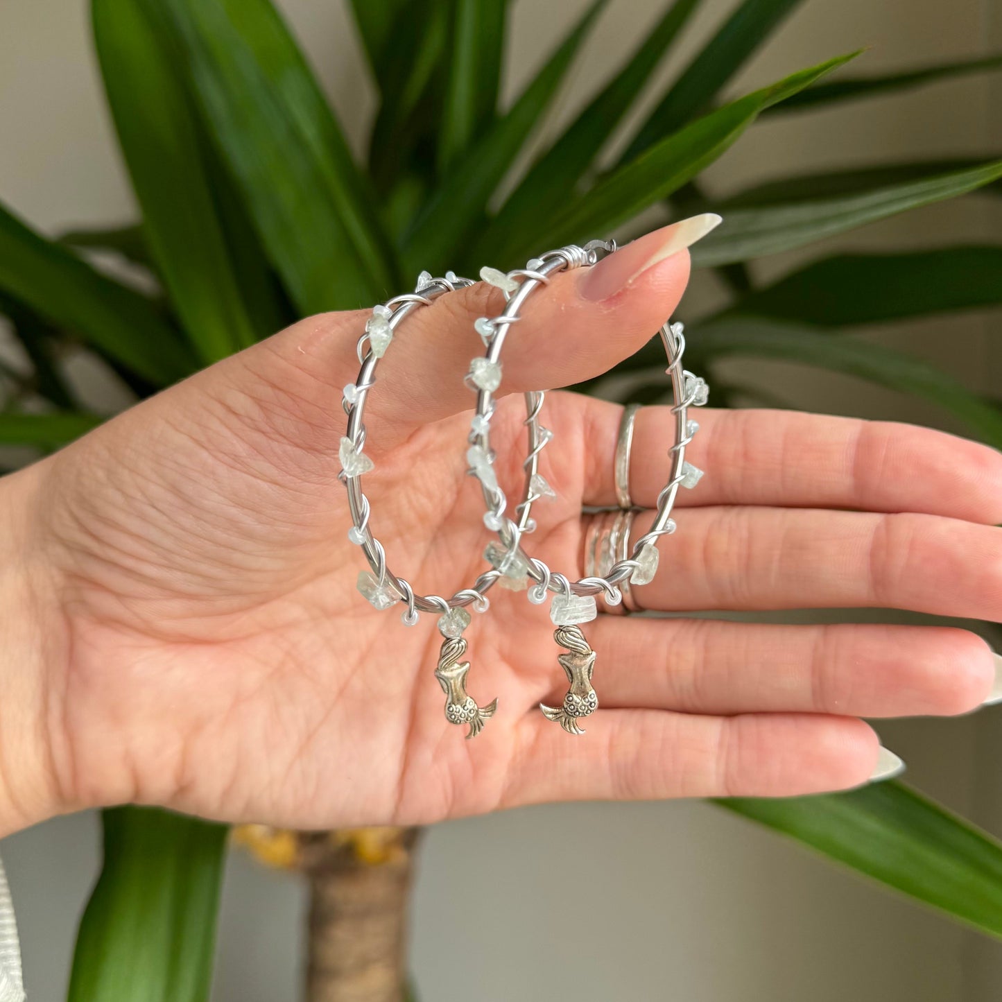 Mermaid Treasure Hoop Earrings🐚
