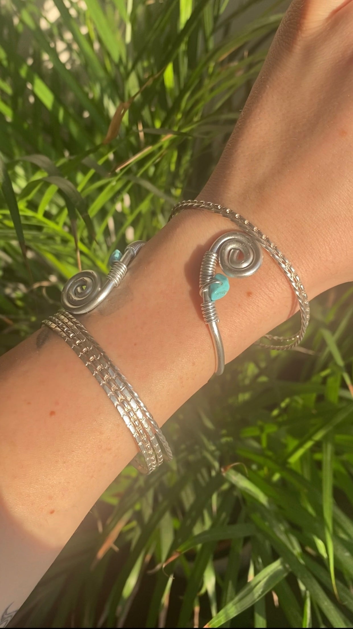 Turquoise Clear Sky Bangle🦋