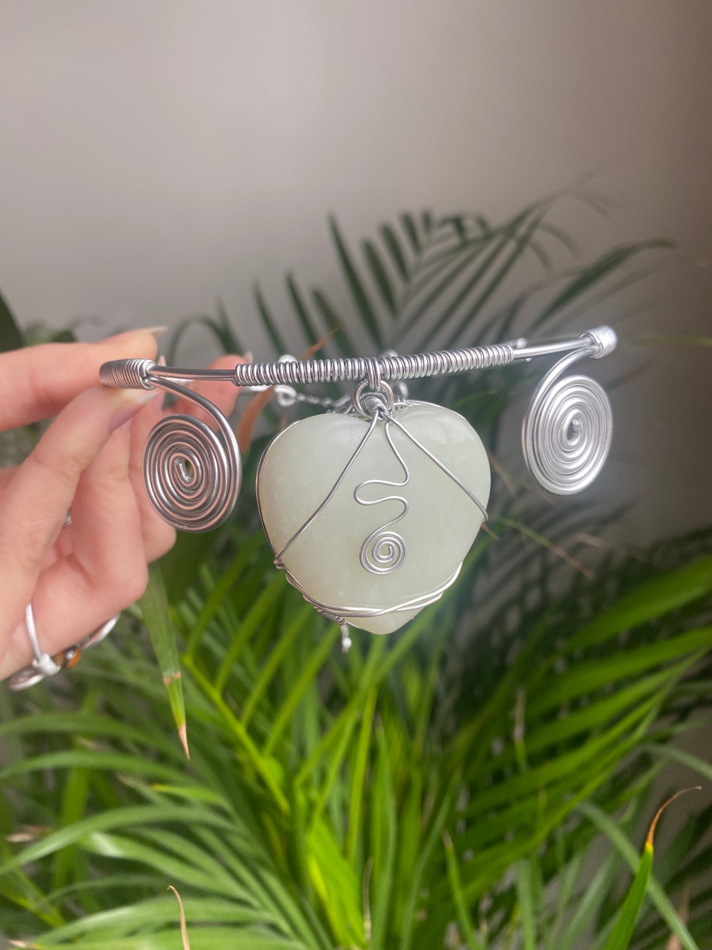 New Jade Heart Centre Choker