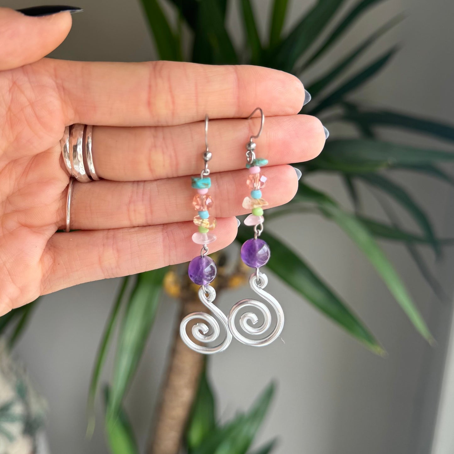 Fairy Cake Spiral Drop Earrings🧁