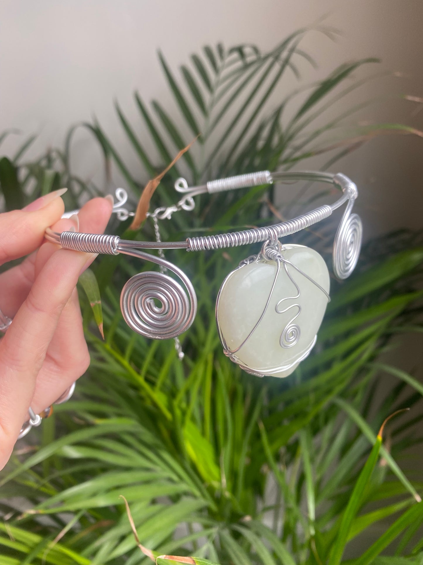 New Jade Heart Centre Choker