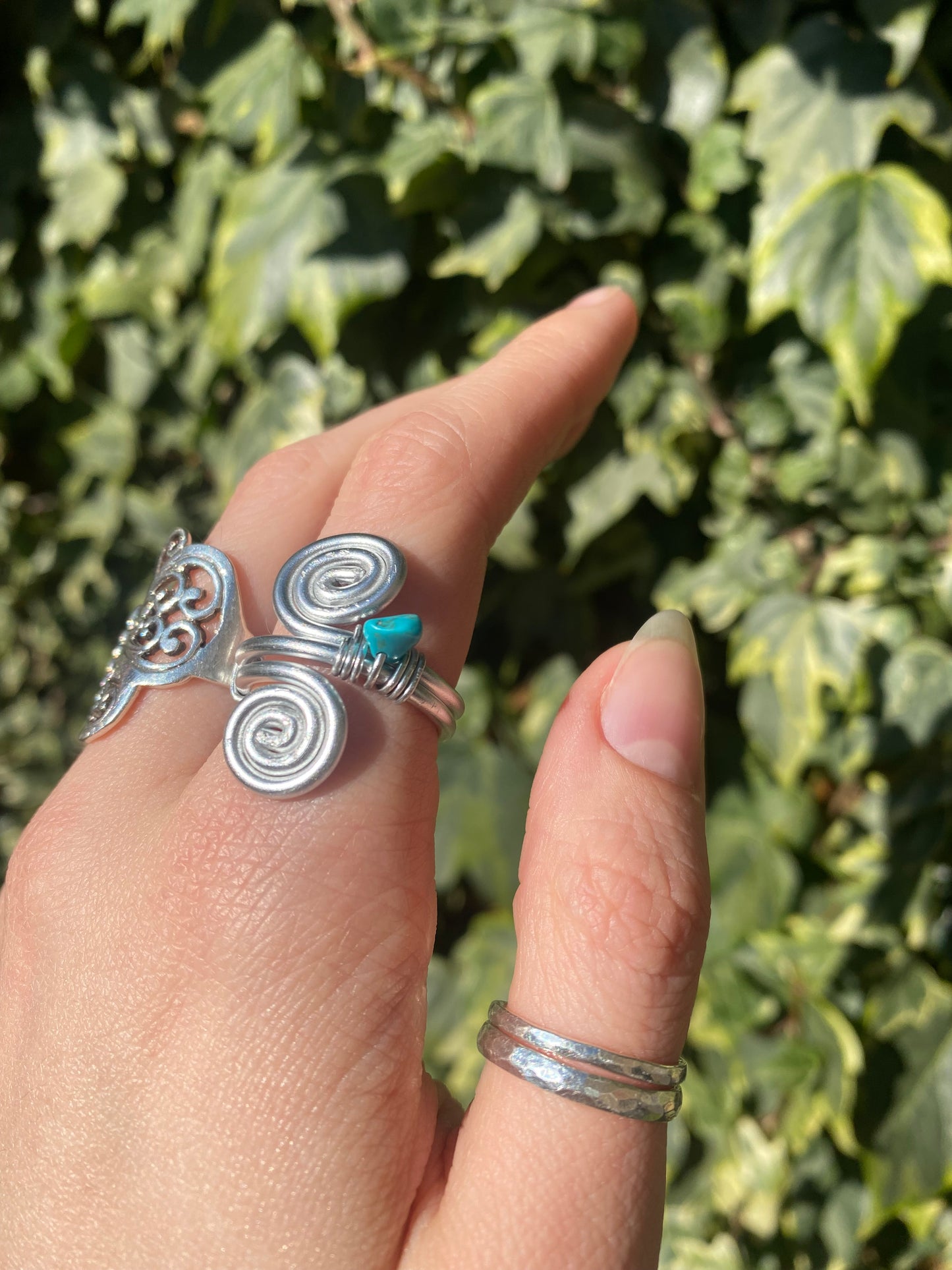 Crystal Spiral Ring