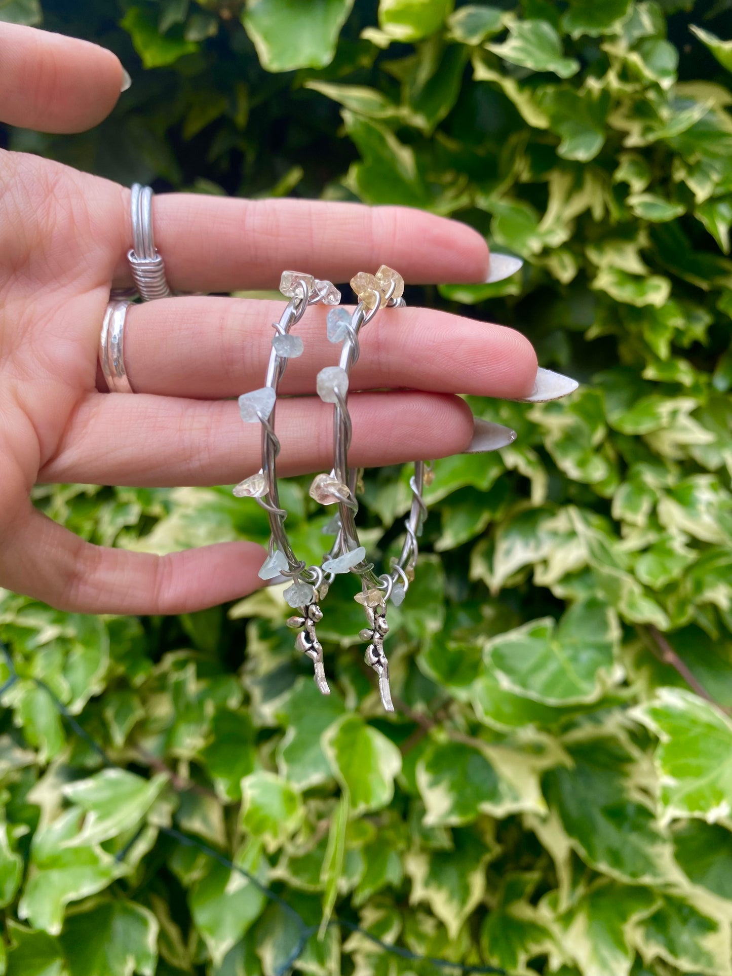 Crystal Fairy Hoop Earrings🌻