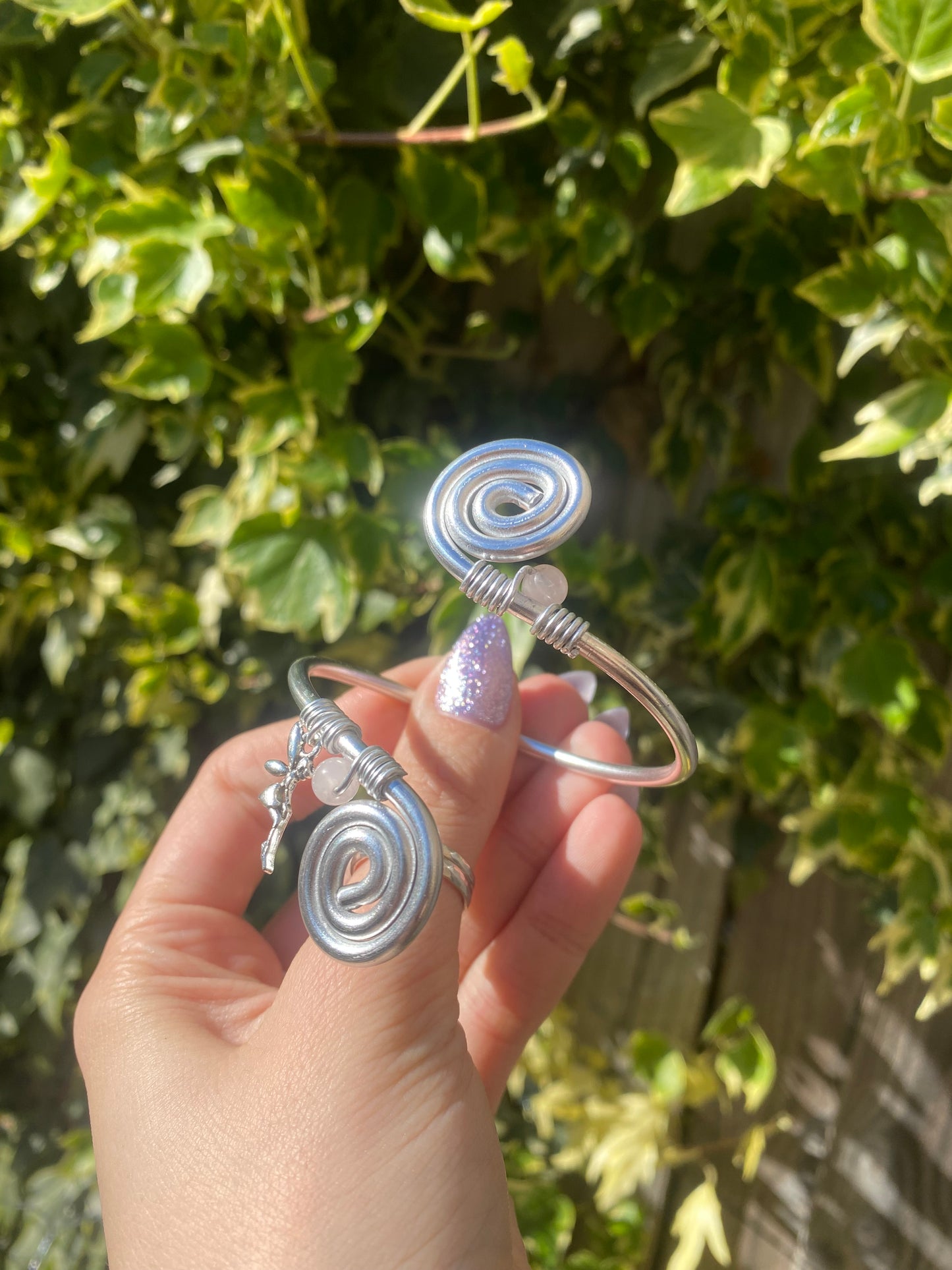 Rose Quartz Fairy Bangle