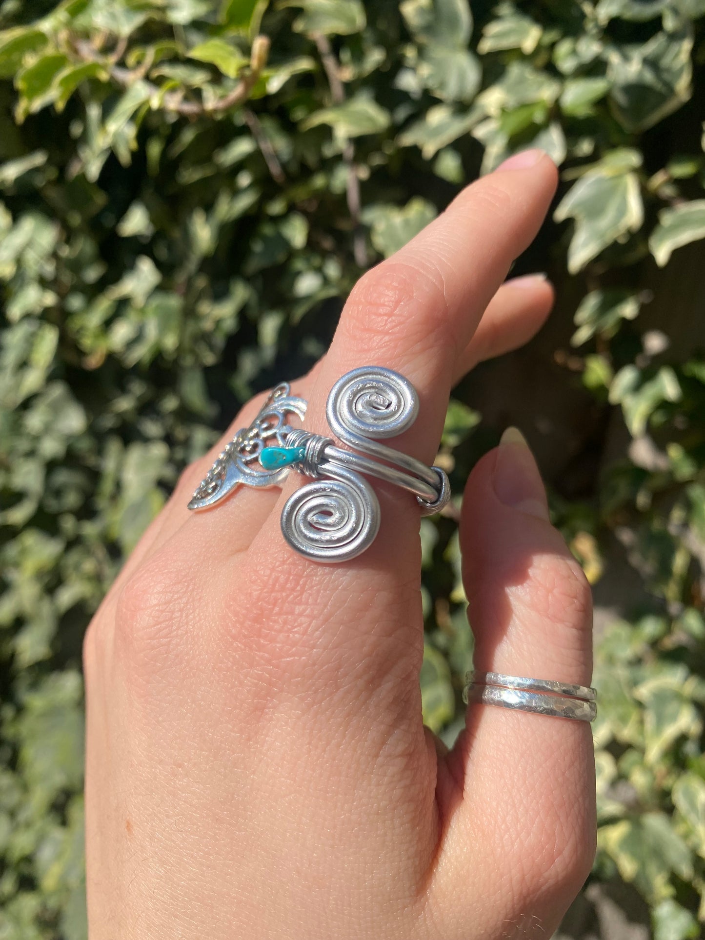 Crystal Spiral Ring