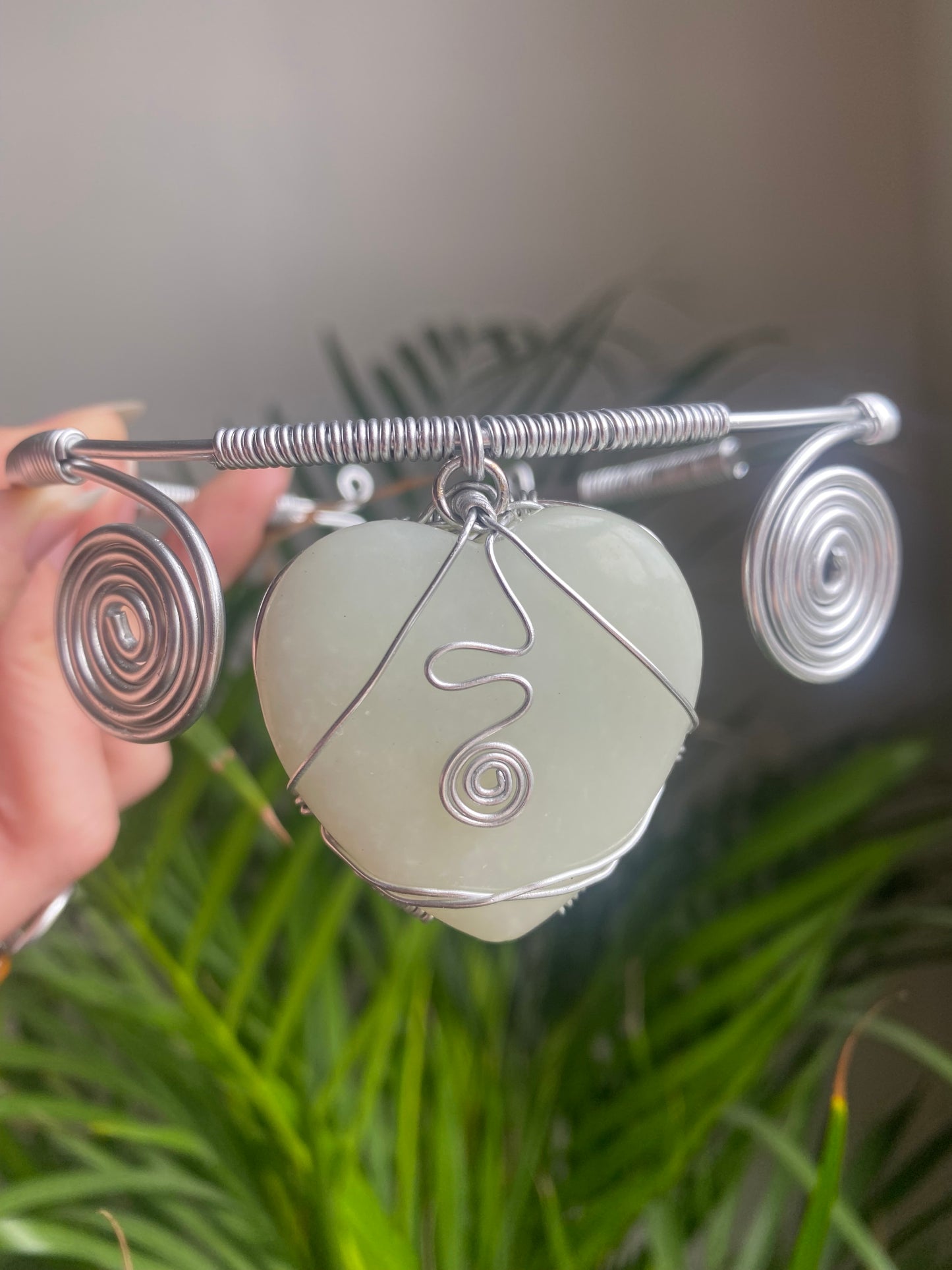 New Jade Heart Centre Choker