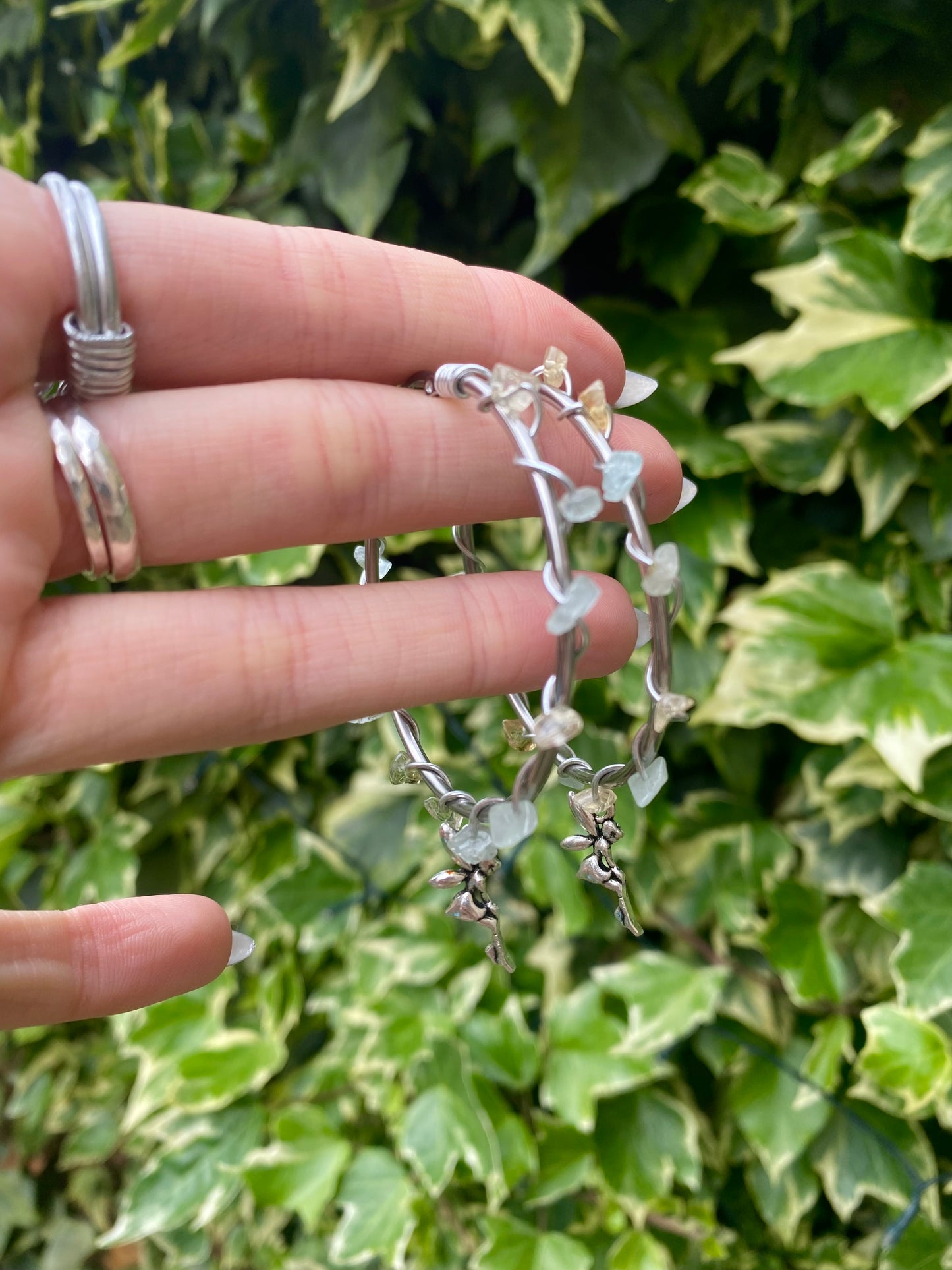 Crystal Fairy Hoop Earrings🌻