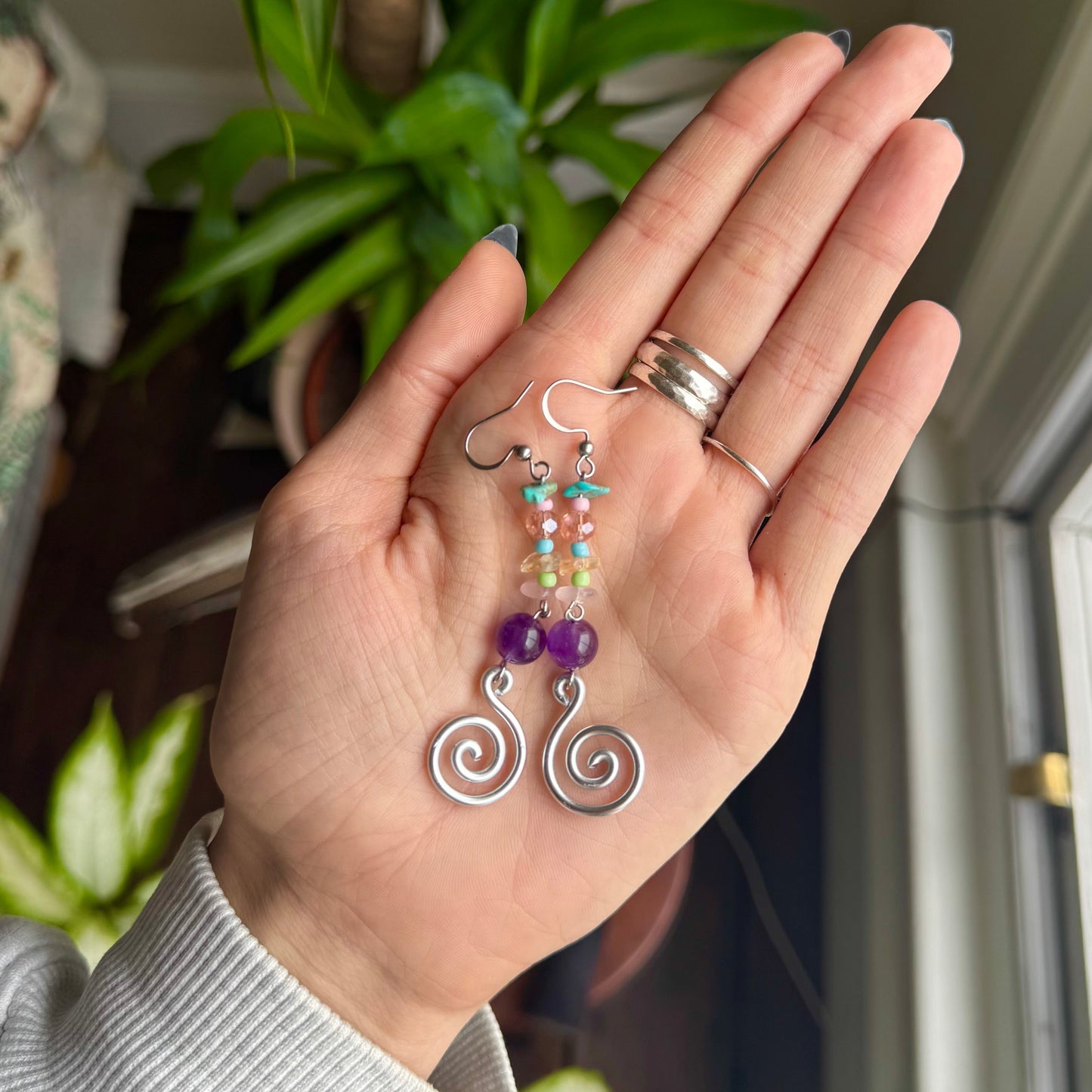 Fairy Cake Spiral Drop Earrings🧁