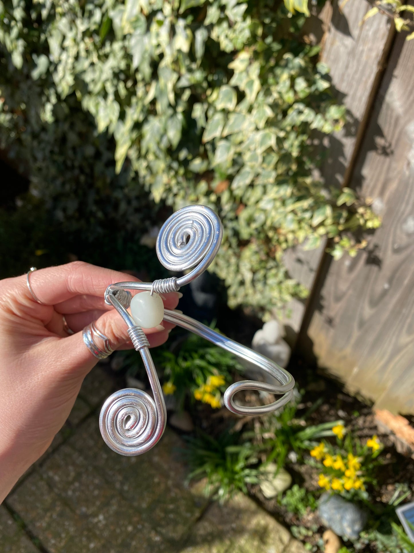 New Jade Silver Spiral Arm Cuff🌀🧚🏻‍♀️