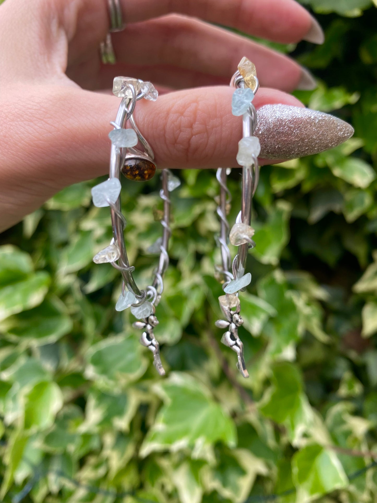 Crystal Fairy Hoop Earrings🌻