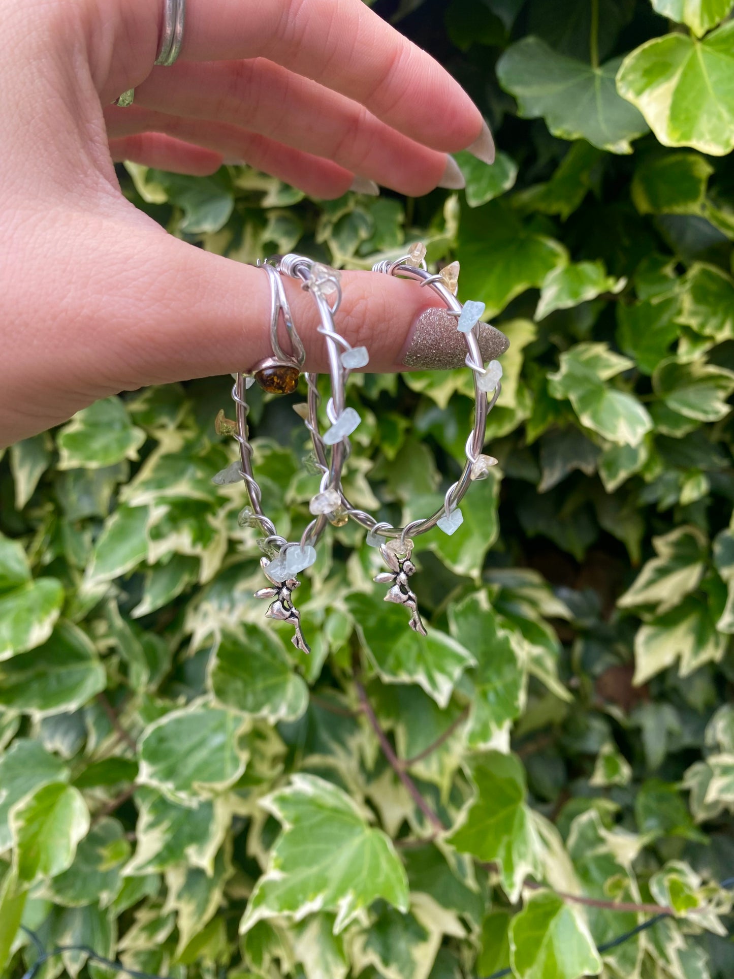 Crystal Fairy Hoop Earrings🌻