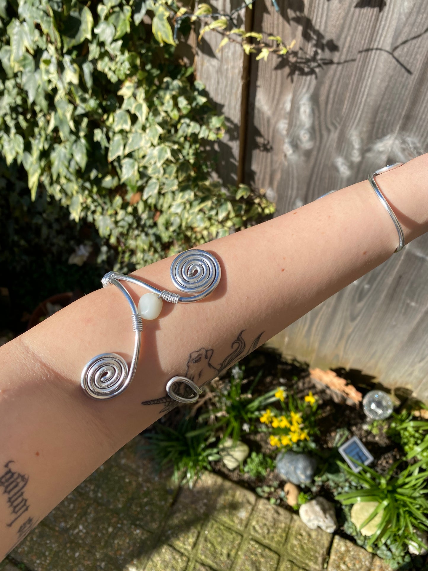 New Jade Silver Spiral Arm Cuff🌀🧚🏻‍♀️