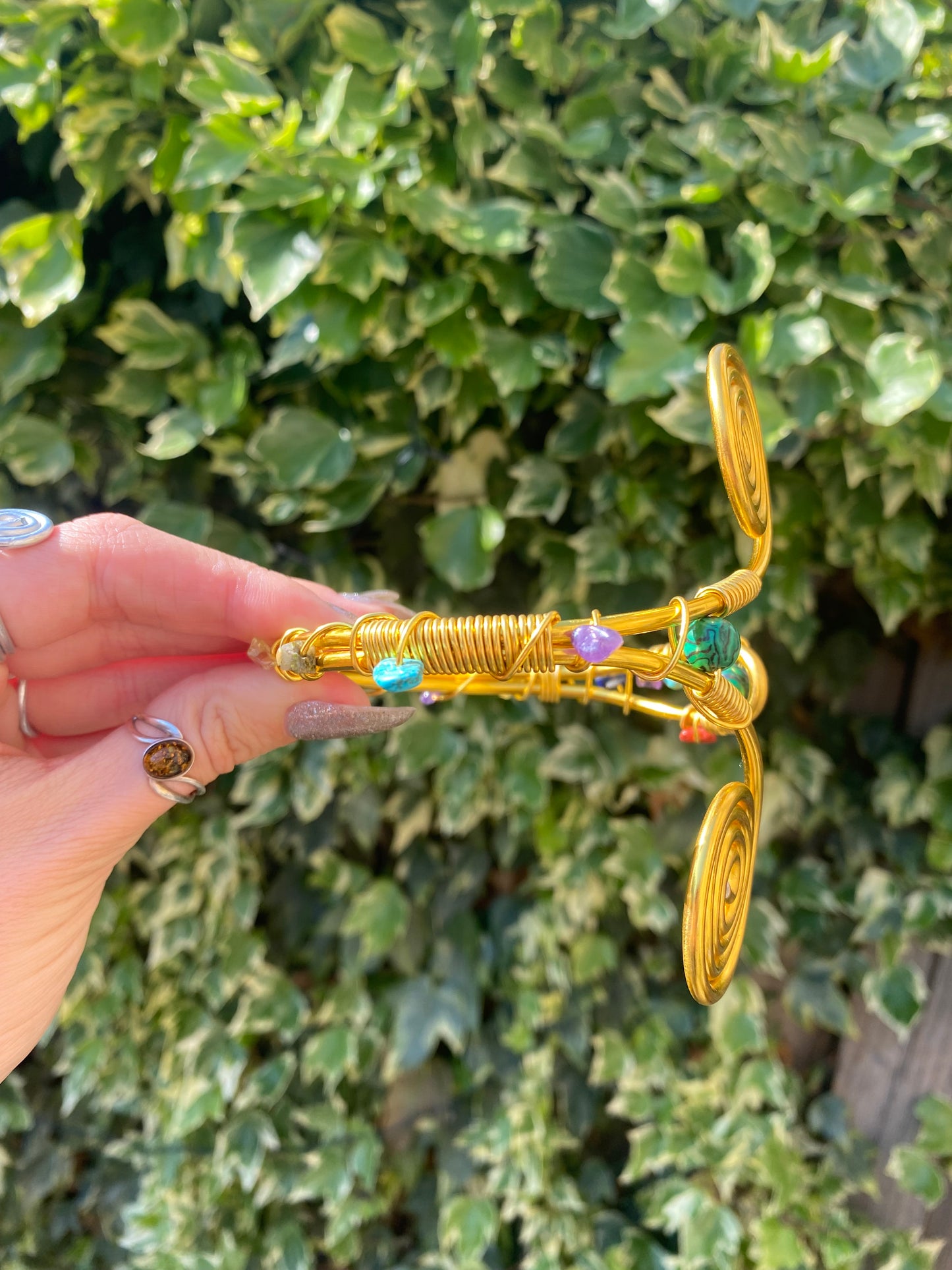 Malachite Rainbow Arm Cuff🌈