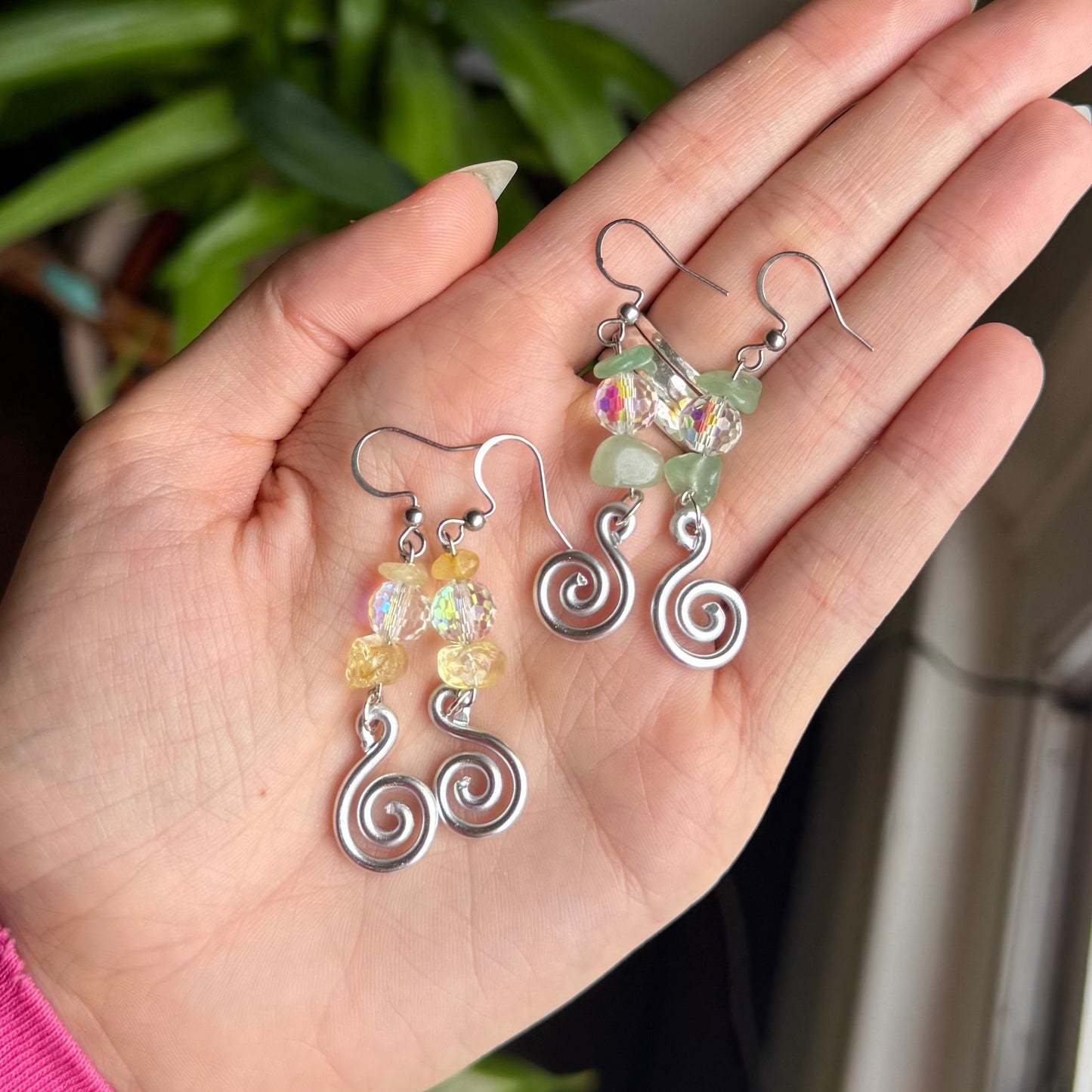 Iridescence Spiral Earrings✨
