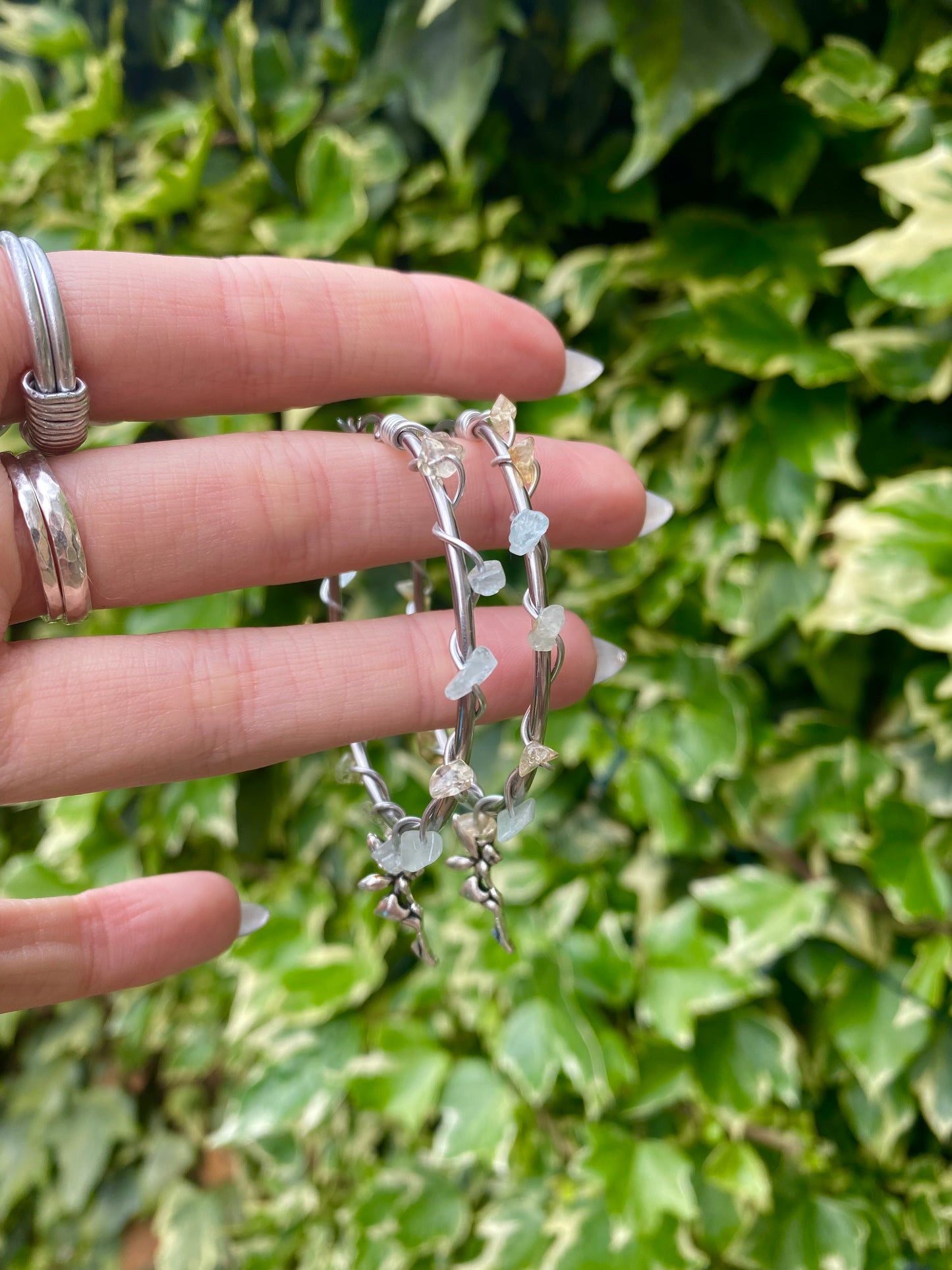 Crystal Fairy Hoop Earrings🌻