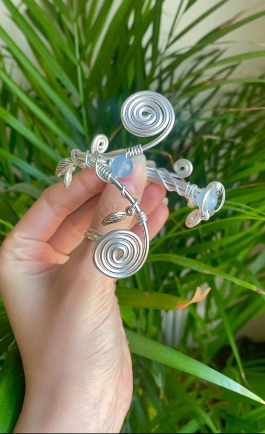 Custom Angelite Cuff Bracelet