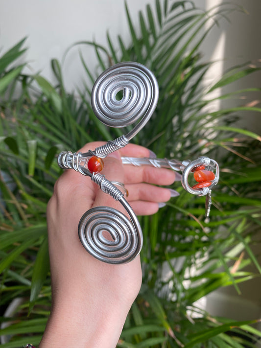 Carnelian Sun Goddess Arm Cuff