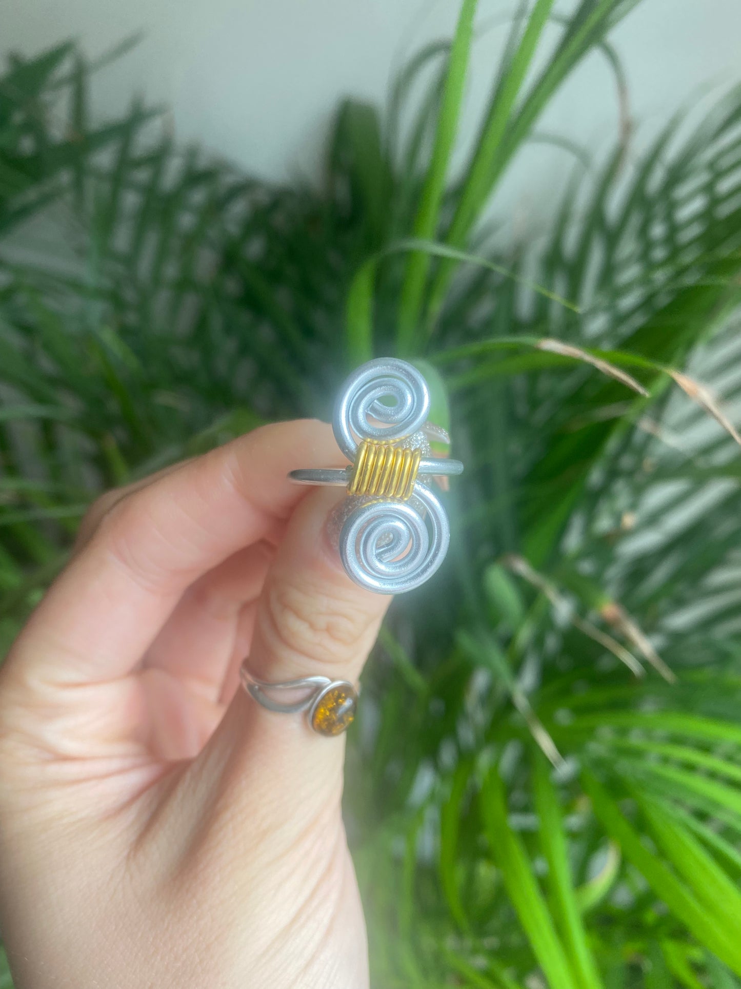 Mixed Metal Spiral Ring 🌻