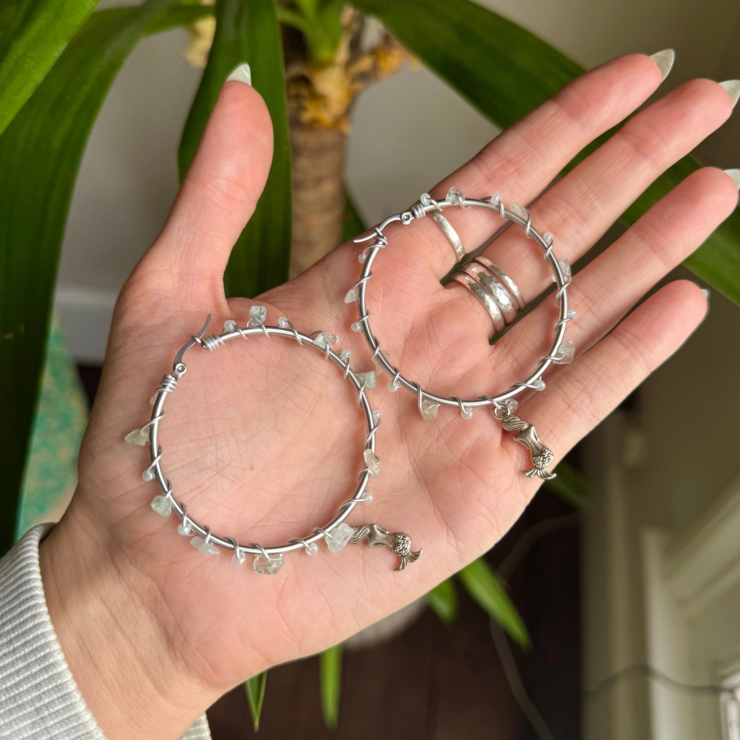Mermaid Treasure Hoop Earrings🐚
