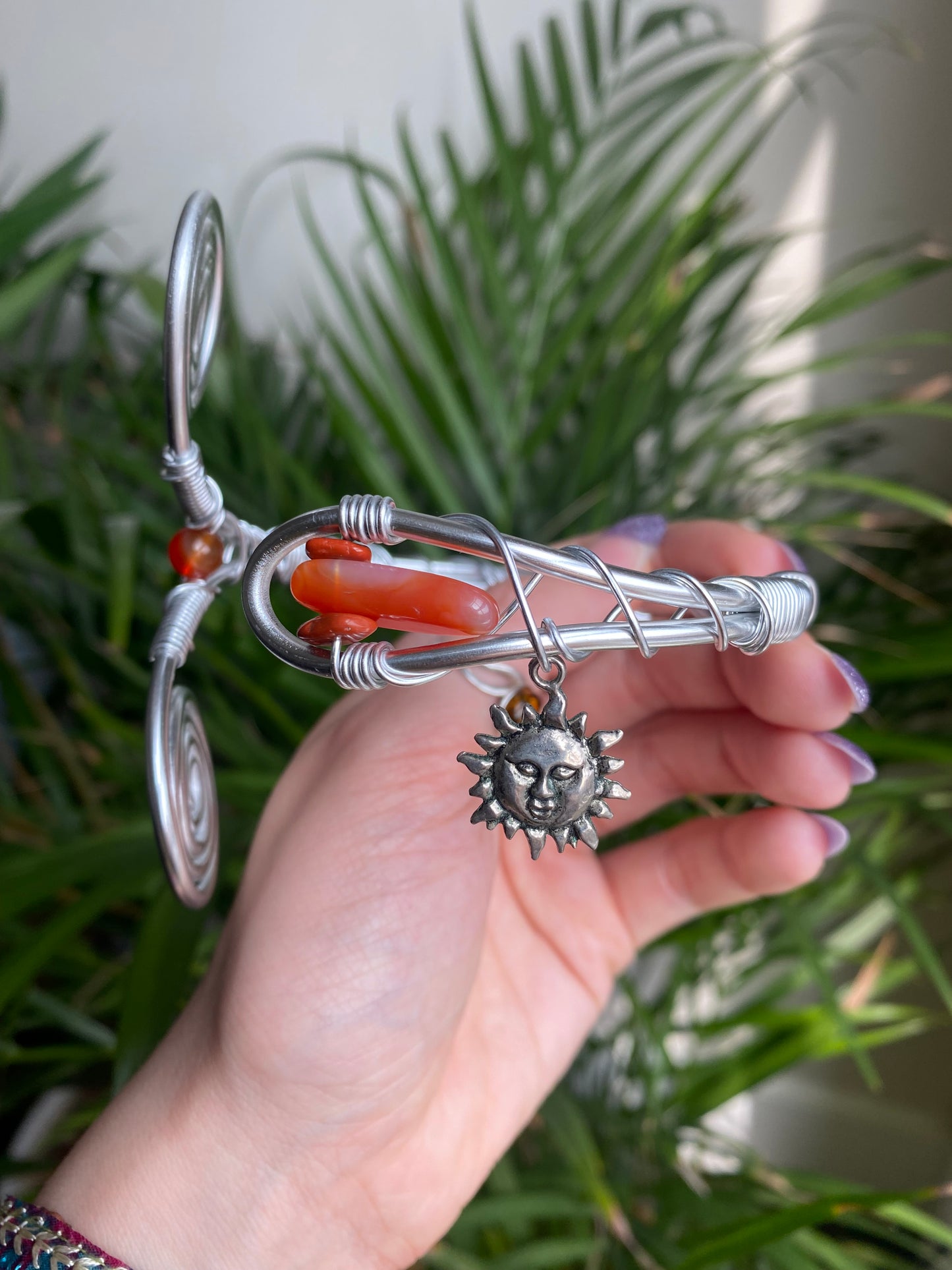 Carnelian Sun Goddess Arm Cuff