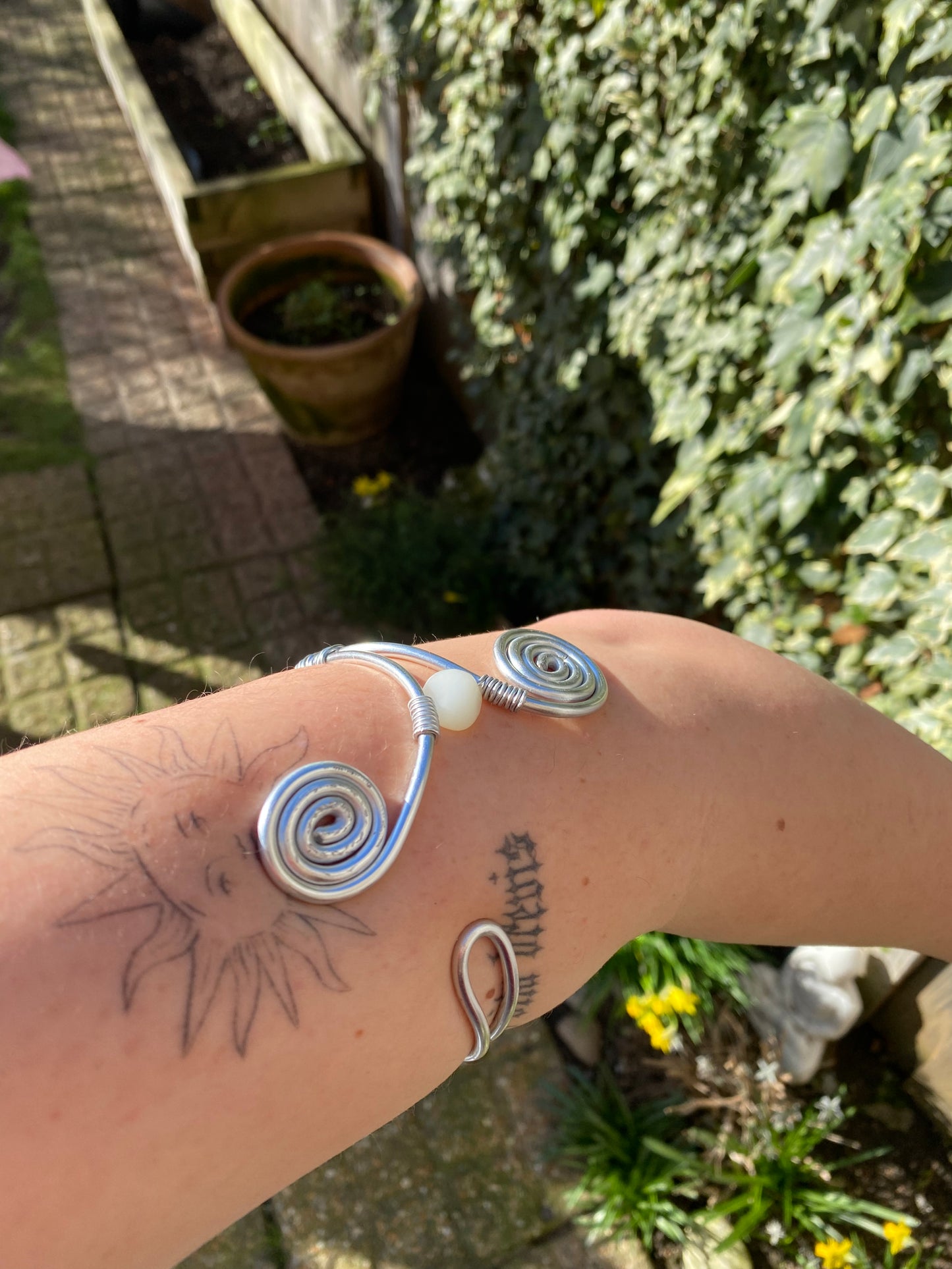 New Jade Silver Spiral Arm Cuff🌀🧚🏻‍♀️