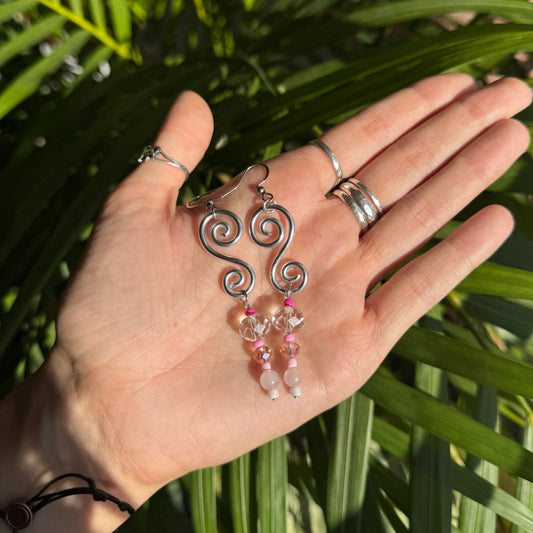 Heart Centre Drop Earrings🩷
