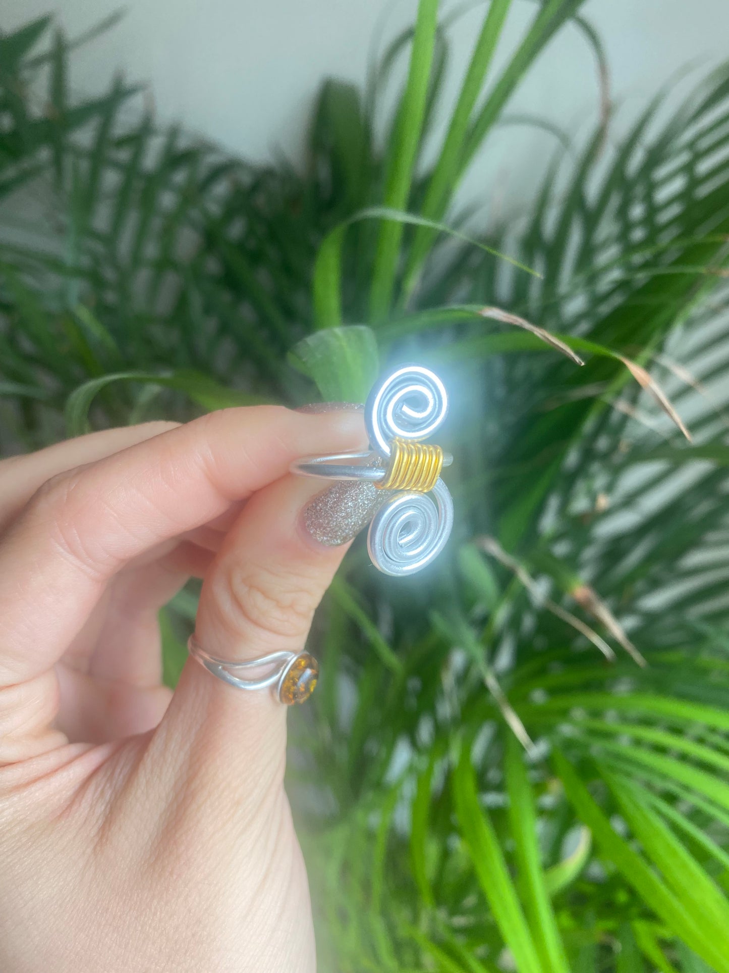 Mixed Metal Spiral Ring 🌻