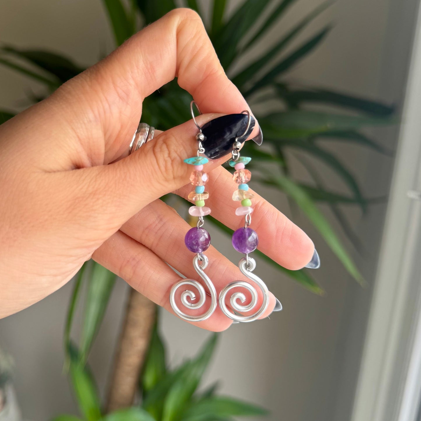Fairy Cake Spiral Drop Earrings🧁