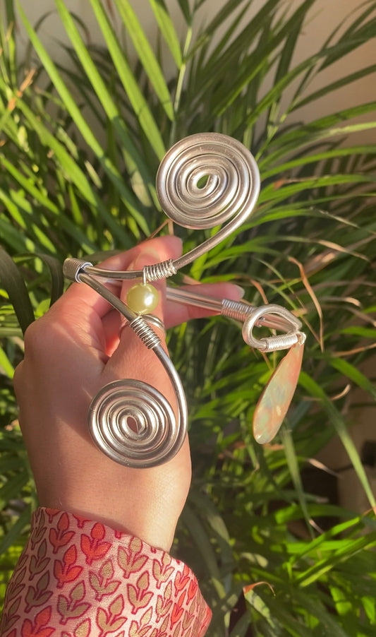 Mother Of Pearl Mermaid Cuff