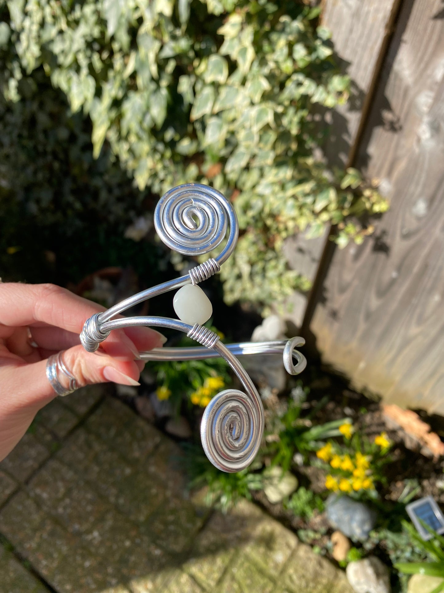 New Jade Silver Spiral Arm Cuff🌀🧚🏻‍♀️